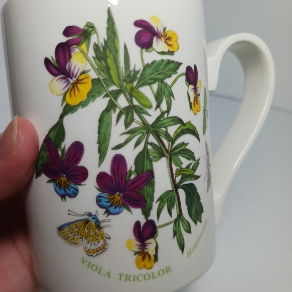 Portmeirion Flower & Butterfly Botanic Garden Mug Viola Tricolor Heartsease Cup - Picture 8 of 8